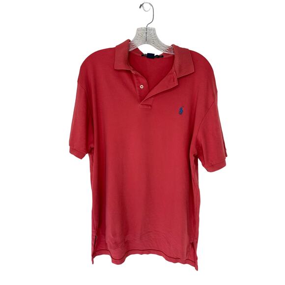Polo by Ralph Lauren Men's Red Button Down Short Sleeve Polo Shirt Size Medium - Picture 1 of 10